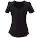 Candow Look Womens 50s Pinup Design Sexy Black Tops Sweetheart Short Sleeves Vintage Style Large