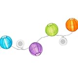 Bright Tunes Indoor/Outdoor LED Decorative Nylon Lanterns String Lights with Bluetooth Speakers