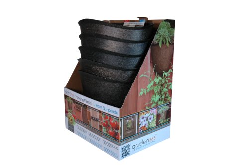 Akro-Mils Vertical Hanging Garden Planter, 13-Inch, Bronze, Set of 5