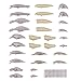 LPATTERN 30pcs Unpainted Fishing Baits Sets Blank Hard Lures Kit Crankbaits Wobblers Fishing Tackle with 3D Eyes