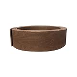 Abba Patio Edging Coil Recycled Plastic and Wood Composite Fence Garden Landscape Border, 5.3 Inches x 20 Feet, Coffee