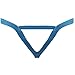 iiniim Mens Sexy Bulge Pouch G-string Underwear with Inverted Triangle Rear (M, Baby Blue)