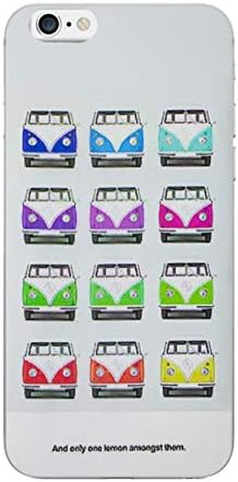 EJC Avenue Silicone iPhone 6 / 6s (4.7") Phone Case Gel TPU Cover/Screen Protector + Cloth/VW Camper Multiple Vans