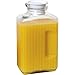 64 Ounce - Clear Glass Bistro Pitcher with White Stopper Lid