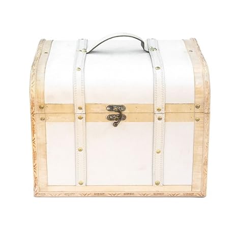 Truhe, Holzbox, Holztruhe, Schatztruhe, weiss