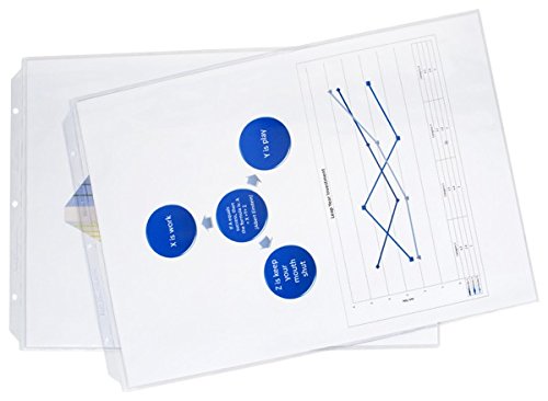 11x17 Vinyl Sheet Protectors, Not Archivable,13 x 19 Inches, Pack of 25, Clear (856800) - Thumbnail 2