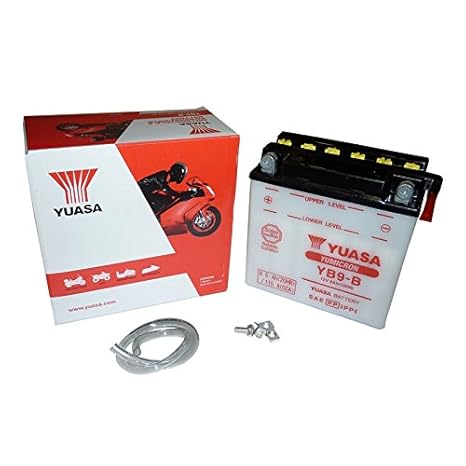 YUASA YB9-B Powersports AGM Motorrad Yumicron Batterie, 9,5 Ah(20 Std.), 0,9 Ladestrom
