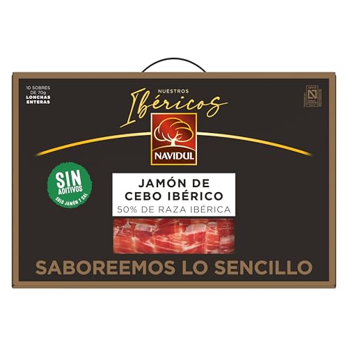 Navidul - Maletín de Jamon de Cebo Iberico (50% raza iberica) freshpack envasado al vacío - 10x70g