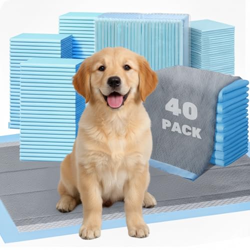 Simple Deluxe Charcoal Cat Pads 23"x35", 40 Ct | Pee Pads for Cats | Thickened…