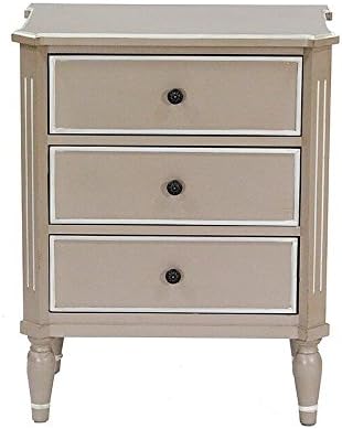 Heather Ann Creations W191036 1220 Bombay Series Premium Wood Small 3 Drawer Classic Bedroom Storage Dresser Taupe White Trim Amazon Ca Home Kitchen