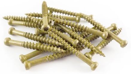 WoodproFasteners TH7X2-1 Number-7 by 2-Inch Trim Head Wood Construction Screws, T10, 1-Pound Net Weight, 174-Piece, Gold