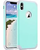 ULAK Slim Protective Case for iPhone Xs Max, Hybrid Soft Silicone Rubber Hard Back Cover Anti Scratch Bumper Case for Apple iPhone Xs Max 6.5 inch 2018 (Mint Green)