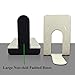 HAODE FASHION 1Kilogram Eggshell White Book Ends Heavy Duty,Tall Bookends Shelves 9 1/2 Inch Heavy Books.Large Steel Metal Book Holders Stoppers, Closet Organizer School Dorm Room Supplies Home.1 Pair