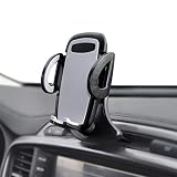 Crazefoto Car Phone Mount,CD Slot Car Phone Holder Universal Car Cradle Mount with Three-Side Grips and One-Touch Compatible with iPhone11/11Pro/X/8/8Plus/7/7Plus/6s/6P,Galaxy S5/S6/S7/S8, Google etc