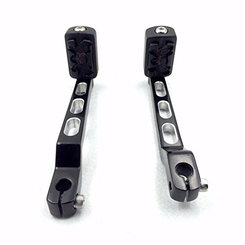 HTT Group Motorcycle Black Zombie Shifter Footrest Foot Pegs with Heel/Toe Shift Lever For Harley Electra Glide Trike Tri Street Glide Road Glide