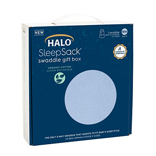 HALO Sleepsack Swaddle 100 Organic Cotton Newborn 1Piece Gift Set