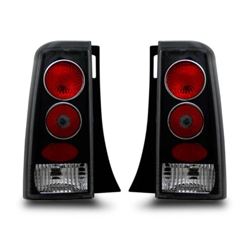 SPPC Taillights Black Assembly Set For Scion Xb - (Pair) Driver Left and Passenger Right Side Replacement