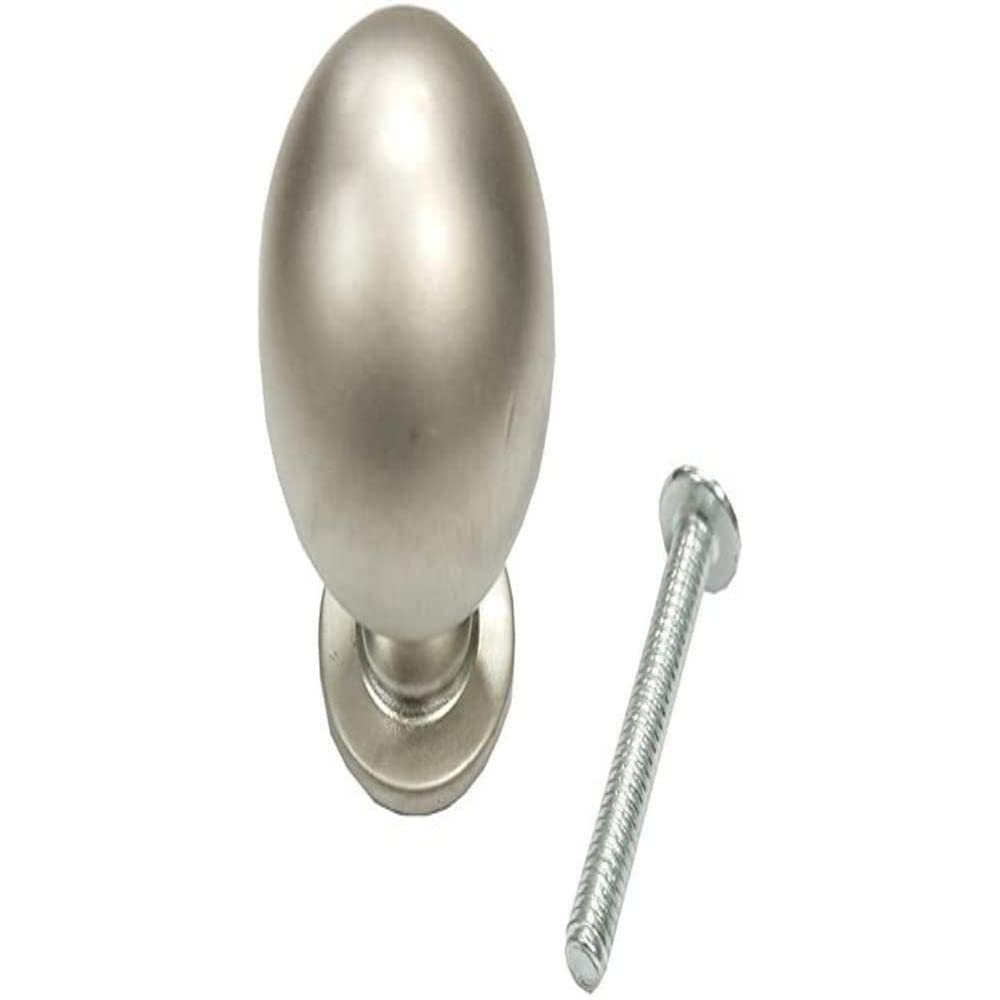 Merriway BH06142 (4 Pcs) Cupboard Cabinet Door Knob Round, Matt Chromed Metal 25mm - Pack of 4 Pieces