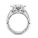 FENDINA Vintage Inspired CZ Engagement Wedding Ring Lotus Flower Leaf Shank Rose Gold Plated Created 1ct Diamond Statement Eternity Rings Size 6 to 10