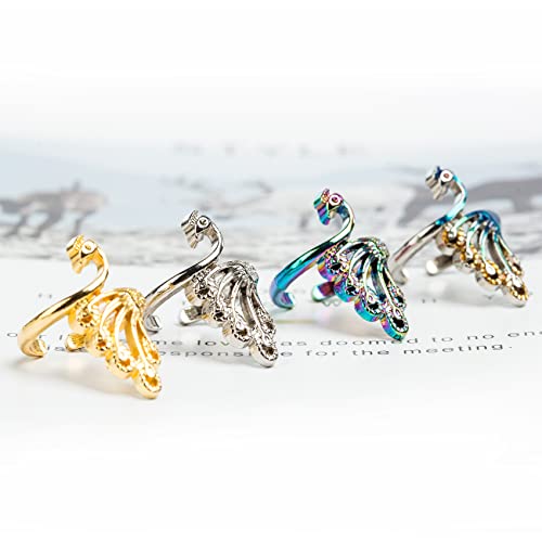 GYGYL 8 Pcs Adjustable Knitting Loop Crochet Loop Ring, Knitting Accessories, Hand-Made Silver-Plated Copper Rings, Faster Crocheting for Mother Grandma Thanksgiving Presents-Silver