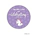 Andaz Press Birthday Round Circle Labels Stickers, Thank You for Celebrating with Us, Unicorn, 40-Pack, for Gifts and Party Favors