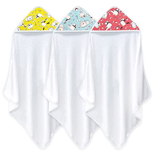 SWEET DOLPHIN Bamboo Baby Bath Towel Ultra Absorbent Soft Hooded