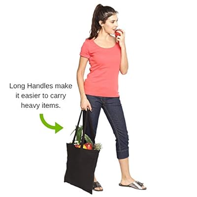 Greenmile Cotton Tote Shopping Bags with Extra Strong 13 Handle | Hold 15 kgs | Heavy Duty,