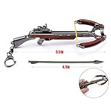 Firesofheaven Metal Mini Crossbow Keychain Slingshot Desktop Model Jewelry