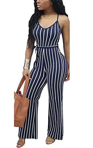 striped romper long pants