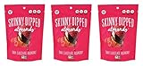 Skinny Dipped Almonds, Dark Chocolate Almonds Variety, 3.5oz, 5g plant based protein, Non GMO, gluten free, Cocoa/Espresso/Raspberry (Raspberry, Pack of 3)