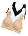 Women's 3 Pack Seamless Stretchy Cotton Wire-Free Padded Sports Bra
