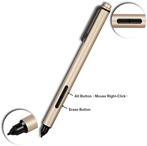 Surface Pen, Surface Pen for Surface Pro 4 and Surface Pro 3,1024 Levels of Pressure for High-Fidelity writing, Drawing or Painting (Gold)