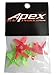 Apex RC Products Blade Inductrix Bright Red / Neon Green CW CCW Props - 2 Sets (8 Props) #9060GR