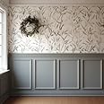 Pre-Cut 1.5'' Frames Mouldings and 3'' Dodo Rail Border Wainscoting Set - Ready Assemble Wall Molding Kit, Half Wall Panel - Peel&Stick, Customisable Wall Art