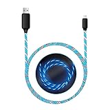 Micro USB cable,Visible Flowing of LED Charging cable Lighting Cable Durable Charging cords for Android Samsung LG HTC Nokia Sony Windows Xbox and More (gray)