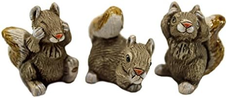 Rinconada 2017 Collection, Climate Change 3 mini SQUIRRELS, 1.5¨H, #AR824