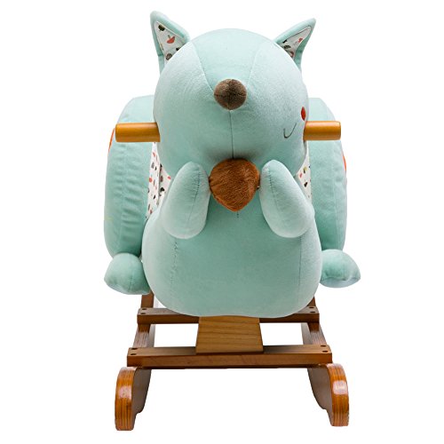 image for Hessie Modern Plush Rocking Horse with Soft Cute Stuffed Animal, Indoo