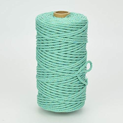マクラメ ロープ 3mm 100m コットン100 コード 紐 ハンドメイド アイスグリーン Ecp Narinukun Ac Th