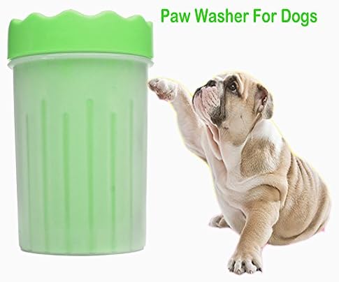 Pet Paw Cleaner Dog Foot Washer Cup Portable Outdoor Washing Dirty And Muddy Paws (Medium, Green)