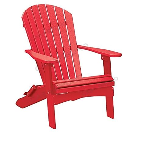CASA BRUNO Original Oversized Alabama Adirondack Chair klappbar, aus recyceltem Polywood® HDPE Kunststoff, scharlachrot - kom