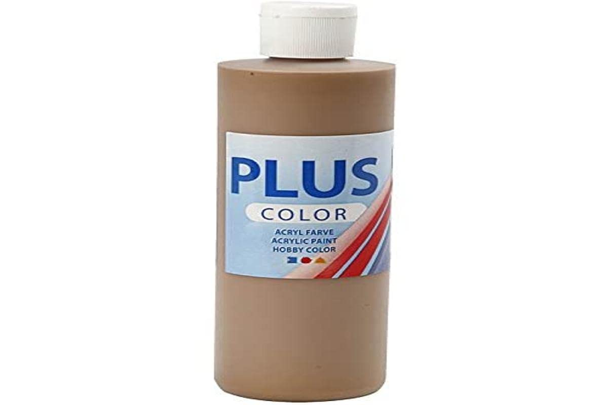 Creativ 39403 Plus Color Acrylic Paint, Craft Paint - Light Brown - 1 Bottle of 250 ml