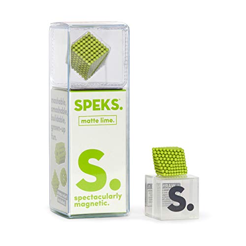 Speks Magnetic Balls - Matte Lime Set of 512 (2.5mm) - Fun Stress Relief Desk Toy for Adults - Mashable Smashable Buildable - Thumbnail 6