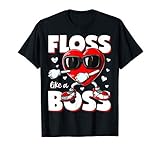 Boys Valentines Day Shirt Kids Floss Like A Boss Flossing