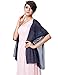 Kate Kasin Solid Wedding Shawls Wraps Women's Evening Dress Scarves Navy Blue