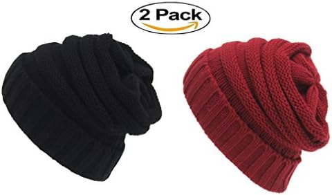 Sven Home Soft Slouchy Beanies Knit Warm Winter Unisex Cap Thick Women's Men Hat