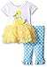 Bonnie Jean Girls Ducky Appliqued Playwear Set,