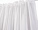 BEST DREAMCITY French Door Rod Pocket Faux Linen Sheer Curtain (Off White, 52
