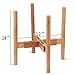 AmazeFan Adjustable Plant Stand, Mid Century Bamboo Flower Pot Holder Fits up to 12 Inch Pots Natural Wood Grain for Indoor Outdoor Modern Home Decor (Planter Not Included)thumb 2