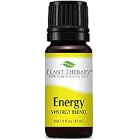 Energy Synergy Essential Oil Blend (Physical Energy). 10 ml. 100% Pure, Undiluted, Therapeutic Grade. (Blend of: Peppermint, Rosemary, Lemon and Eucalyptus)