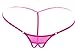 Deargirl Thong Hollow Out Panty Lingerie G-String (One Size, Rose)
